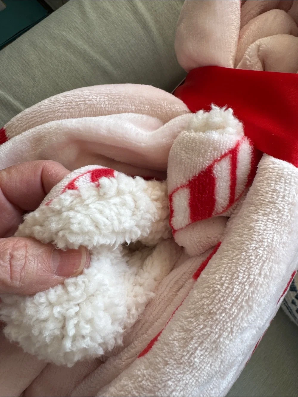 NWT Candy Cane Throw Blanket